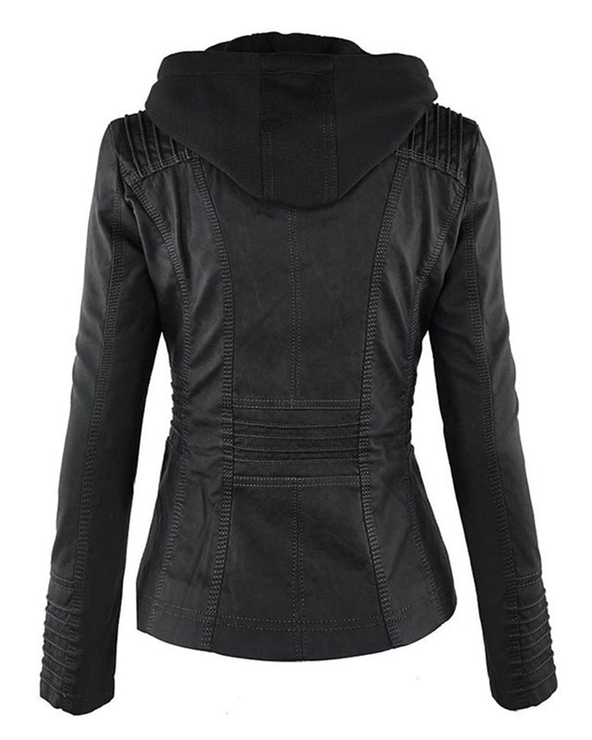MÓNICA | Chaqueta de cuero otoñal