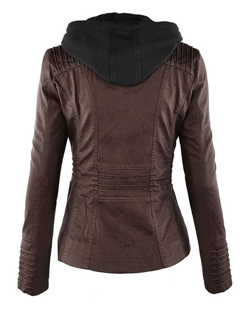 MÓNICA | Chaqueta de cuero otoñal