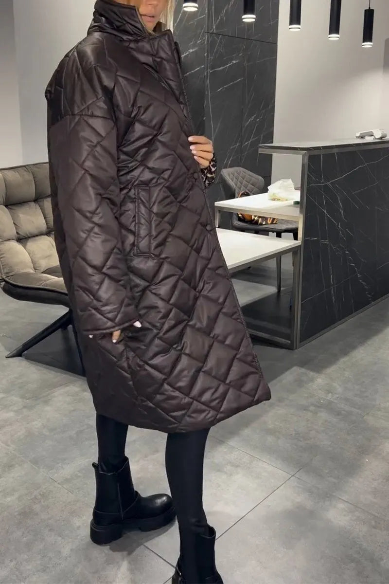 VALENTINA | Abrigo acolchado reversible de leopardo